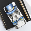 Boston Terrier Dog Detective Watercolor White Case Mate Tough Phone Cases