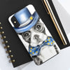 Boston Terrier Dog Detective Watercolor White Case Mate Tough Phone Cases