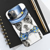 Boston Terrier Dog Detective Watercolor White Case Mate Tough Phone Cases