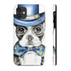 Boston Terrier Dog Detective Watercolor White Case Mate Tough Phone Cases Iphone 11