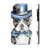 Boston Terrier Dog Detective Watercolor White Case Mate Tough Phone Cases Iphone 11 Pro