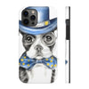 Boston Terrier Dog Detective Watercolor White Case Mate Tough Phone Cases Iphone 12 Pro Max