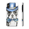 Boston Terrier Dog Detective Watercolor White Case Mate Tough Phone Cases Iphone X