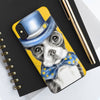 Boston Terrier Dog Detective Watercolor Yellow Case Mate Tough Phone Cases