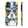 Boston Terrier Dog Detective Watercolor Yellow Case Mate Tough Phone Cases Iphone 11