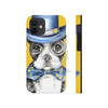 Boston Terrier Dog Detective Watercolor Yellow Case Mate Tough Phone Cases Iphone 12 Mini