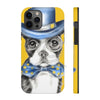 Boston Terrier Dog Detective Watercolor Yellow Case Mate Tough Phone Cases Iphone 12 Pro Max