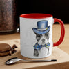 Boston Terrier Dog On White Art Accent Coffee Mug 11Oz