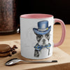 Boston Terrier Dog On White Art Accent Coffee Mug 11Oz