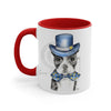 Boston Terrier Dog On White Art Accent Coffee Mug 11Oz