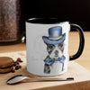 Boston Terrier Dog On White Art Accent Coffee Mug 11Oz