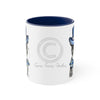 Boston Terrier Dog On White Art Accent Coffee Mug 11Oz Navy /