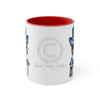 Boston Terrier Dog On White Art Accent Coffee Mug 11Oz Red /