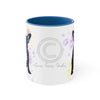 Boston Terrier Splash Ink Art Accent Coffee Mug 11Oz Blue /