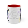 Boston Terrier Splash Ink Art Accent Coffee Mug 11Oz Red /