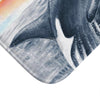 Breaching Orca Killer Whale Sunset Ii Watercolor Art Bath Mat Home Decor