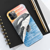 Breaching Orca Killer Whale Sunset Watercolor Art Case Mate Tough Phone Cases