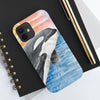 Breaching Orca Killer Whale Sunset Watercolor Art Case Mate Tough Phone Cases
