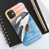 Breaching Orca Killer Whale Sunset Watercolor Art Case Mate Tough Phone Cases