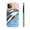 Breaching Orca Killer Whale Sunset Watercolor Art Case Mate Tough Phone Cases Iphone 11 Pro Max