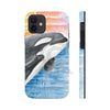 Breaching Orca Killer Whale Sunset Watercolor Art Case Mate Tough Phone Cases Iphone 12