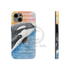 Breaching Orca Killer Whale Sunset Watercolor Art Case Mate Tough Phone Cases Iphone 13