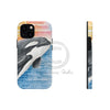 Breaching Orca Killer Whale Sunset Watercolor Art Case Mate Tough Phone Cases Iphone 13 Mini