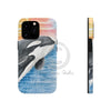 Breaching Orca Killer Whale Sunset Watercolor Art Case Mate Tough Phone Cases Iphone 13 Pro