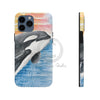 Breaching Orca Killer Whale Sunset Watercolor Art Case Mate Tough Phone Cases Iphone 13 Pro Max