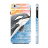 Breaching Orca Killer Whale Sunset Watercolor Art Case Mate Tough Phone Cases Iphone 6/6S Plus