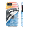 Breaching Orca Killer Whale Sunset Watercolor Art Case Mate Tough Phone Cases Iphone 7 8