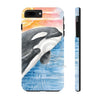 Breaching Orca Killer Whale Sunset Watercolor Art Case Mate Tough Phone Cases Iphone 7 Plus 8