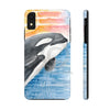 Breaching Orca Killer Whale Sunset Watercolor Art Case Mate Tough Phone Cases Iphone Xr