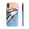 Breaching Orca Killer Whale Sunset Watercolor Art Case Mate Tough Phone Cases Iphone Xs Max