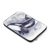 Breaching Orca Whale Blue Watercolor Ink Laptop Sleeve