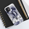 Breaching Orca Whale Vintage Map Blue White Case Mate Tough Phone Cases