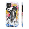 Breaching Orca Whale Vintage Map Watercolor White Case Mate Tough Phone Cases Iphone 11