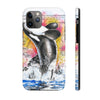 Breaching Orca Whale Vintage Map Watercolor White Case Mate Tough Phone Cases Iphone 11 Pro