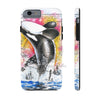 Breaching Orca Whale Vintage Map Watercolor White Case Mate Tough Phone Cases Iphone 6/6S