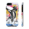 Breaching Orca Whale Vintage Map Watercolor White Case Mate Tough Phone Cases Iphone 7 8