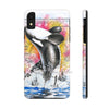 Breaching Orca Whale Vintage Map Watercolor White Case Mate Tough Phone Cases Iphone Xr