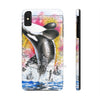 Breaching Orca Whale Vintage Map Watercolor White Case Mate Tough Phone Cases Iphone Xs Max