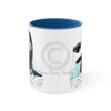 Breaching Orca Whale Waves Ink Art Accent Coffee Mug 11Oz