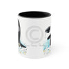 Breaching Orca Whale Waves Ink Art Accent Coffee Mug 11Oz Black /