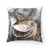 Brown Grey Octopus Tentacles Square Pillow 14 X Home Decor