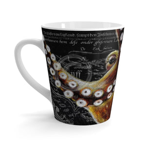 Brown Octopus Art Vintage Map Chic Latte Mug 12Oz Mug