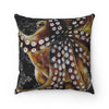 Brown Octopus Art Vintage Map Chic Square Pillow Home Decor