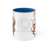 Brown Octopus Dance Watercolor On White Art Accent Coffee Mug 11Oz