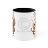 Brown Octopus Dance Watercolor On White Art Accent Coffee Mug 11Oz Black /