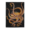 Brown Octopus Tentacles Dance On Black Watercolor Art Velveteen Plush Blanket 30 × 40 All Over